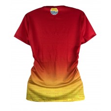 CAMISETA BEACH.ME X - VERMELHO E AMARELO